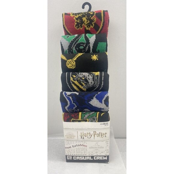 Harry Potter 6 Pair Casual Crew Shoes Size 8-12 WIZARDING WORLD - Picture 4 of 8